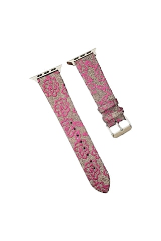 Zenviaat Newface Apple Watch Uyumlu38mm Creeper Desenli Kordon - Pembe Znv2027