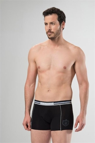 Cacharel 1323 Ikili Boxer - Siyah/Gri Melanj