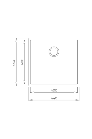 Teka Square 40.40 Tg Tek Hazneli Tegranite + Eviye - Siyah - 115230025