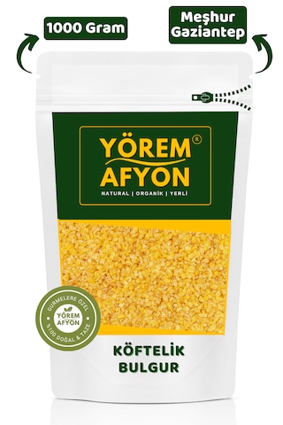 Yörem Afyon Meşhur Gaziantep Yeni Mahsul Organik Tarım Köftelik Bulgur 1000gr.