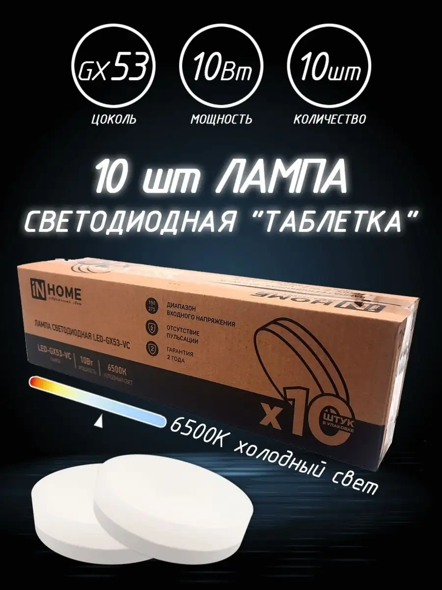 In Home Gx53 Led 10w 6500k Led Lambalar 163256771
