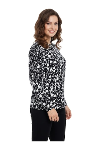 Linsolita Kadın Sıfıryaka Baskılı Bluz Bgl-st05109 Siyah