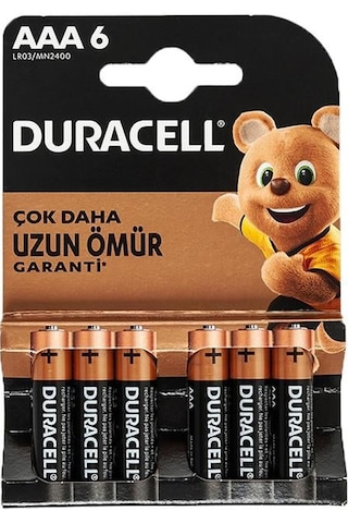 Duracell Basic İnce Aaa Kalem Pil 6'lı
