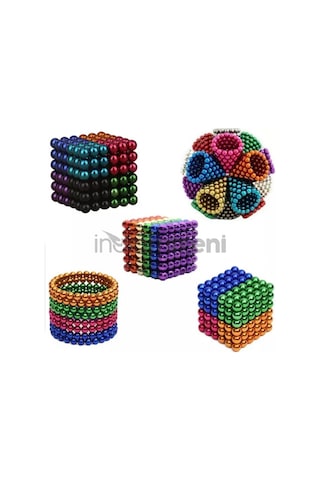 Renkli 216 Mıknatıs Neocube Mıknatıs 5mm Neodyum