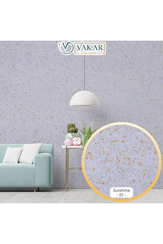 Vakar Premium Canli Siva Sunshine 01 2kg Paket BEYAZ ZEMiN SOMON DESEN