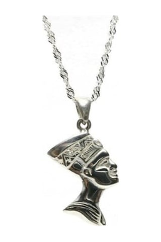 Vog Antik Mısır Nefertiti Küçük 925 Ayar Gümüş Sevgiliye,anneye,eşe,arkadaşa Hediye Kolye