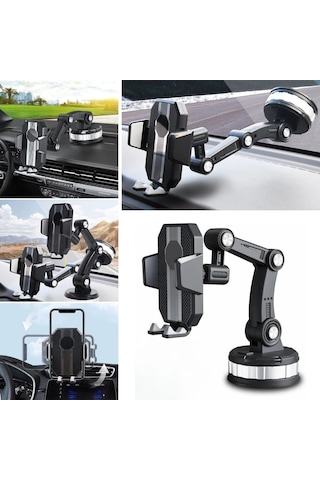 Jel Vantuzlu Cama Takılabilen Güçlü 360 Derece Dönebilen Ayarlanabilir Araç Içi Vantuzlu Telefon Tutucu Bx40