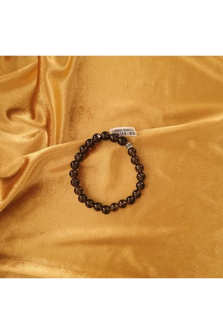 Dumanlı Kuvars Doğal Taş Erkek Bileklik Gri