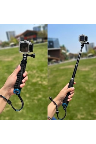 Gopro İle Uyumlu Selfie Çubuğu,gopro/djı İle Uyumlu Aksiyon Kamera Selfie Çubuğu,alüminyum Gövde,su Altı Kullan Diğer