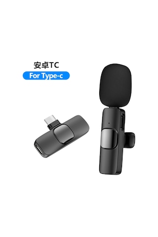 Maiyame Type-c Arayüzlü 2.4g Kablosuz Gürültü Engelleme Kragı Mikrofonu - Akıllı Telefon Canlı Yayın İçin, Şarj Desteği İle Tekli Paket