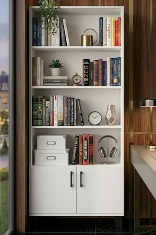 Çok Amaçlı Kitaplık Suntalam Beyaz 75x190 Çok Renkli