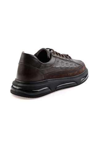 Bambi Kahve Hakiki Deri Erkek Sneaker E01080219003 Kahve