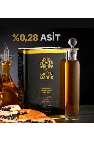 Green Amour Soğuk Sıkım Natürel Sızma Zeytinyağı 3 L