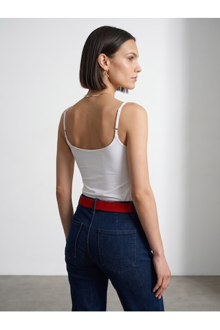 Dilvin 21200 Bra-free Askılı Top-beyaz