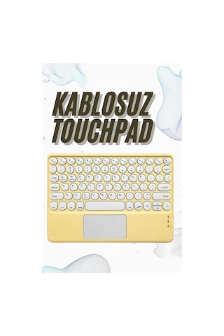 Bluetooth - 217 - Touchpad Klavye 10.9 İnch Kablosuz Wifi Q - Glblseme - Klavye Slim