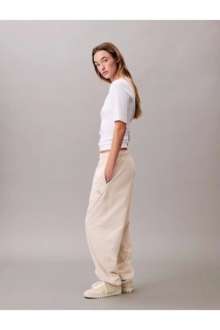 Calvin Klein Jeans Monologo French Terry Jogger Kadın Beyaz Eşofman Altı Lv047b235g-acg Beyaz