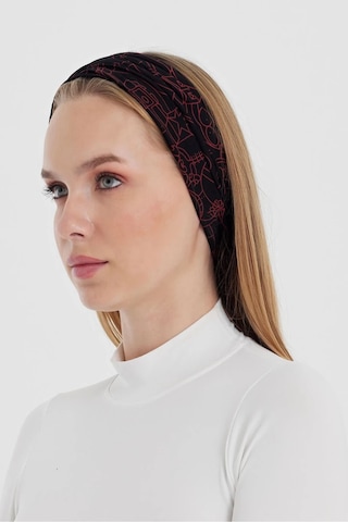 Kadın 4 Fonksiyonlu Koruyucu, Pamuklu, Esnek, Terletmez, Bandana, Boyunluk, Buff, Maske - Tek Ebat / Siyah-kırmızı Siyah-kırmızı