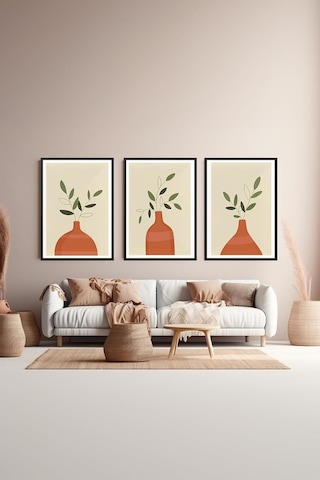 Artavessa 3 Parça Çerçeve Görünümlü Mdf Tablo Seti - Artsycllct20-2030 Sku: Smg8690010208385 07 Beyaz