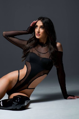 Bikini Mayokini Dünyası Nika Transparan Bodysuit - Siyah Siyah