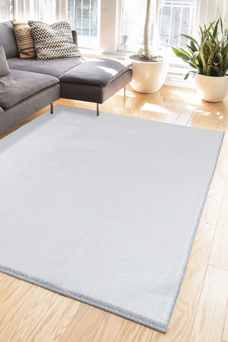 Tropikal Home Lüx Post Peluş Kesme Halı Yolluk Kaymaz Taban Yıkanabilir Pofuduk Gri Gri 1