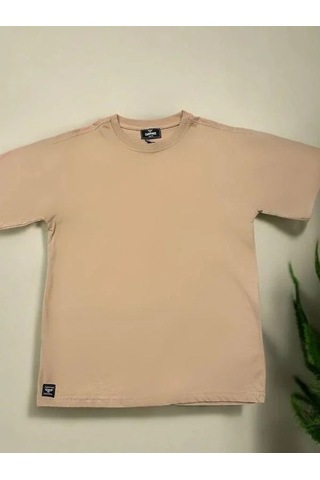 Erkek Çocuk Basic Pamuklu Tshirt-14555 Kahverengi
