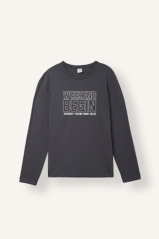 Defacto %100 Pamuk Baskılı Regular Fit Uzun Kollu 2li Pijama Takımı J0334ax26auar150 Antrasit-ar150
