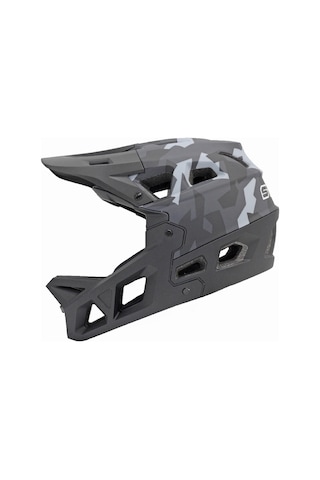 İmpact Stroke Gri Kamuflaj 59-61cm L Fullface Bisiklet Kaskı