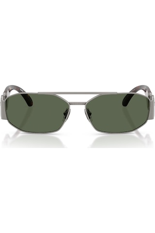Versace Ve 2287 100171 58 Erkek Geometrik Gri Metal Güneş Gözlüğü Gri