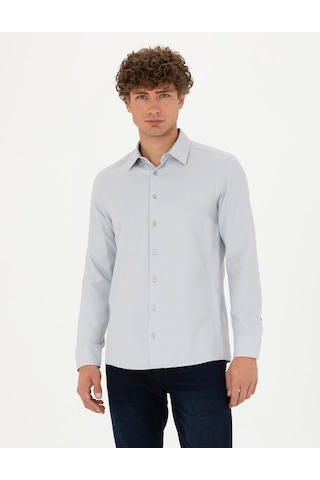 Pierre Cardin Erkek Gri Desenli Gömlek 50278184-vr024 Gri