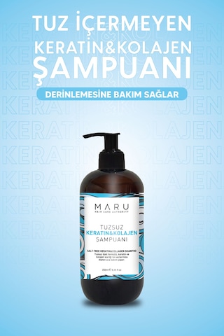 Maru Tuzsuz Kolajen Ve Keratin İçerikli Besleyici Şampuan 250 Ml