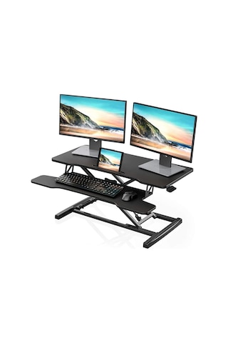 Fitueyes Çalışma Masası Standı, 91,5 X 40 Cm , Yüksekliği Ayarlanabilir, Büyük Klavye Tepsisi Ve Telefon Tutucu Tv Sehpası Çok Renkli