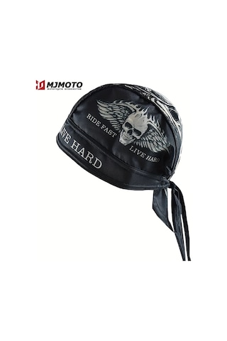 Turcoshop11 H03 Retro Motorsiklet Kask Balaklavası Erkek Yaz Spor Bandana Pirat Şapka