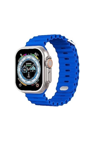 Apple Uyumlu Watch 42mm 44mm 45mm 49mm 1/2/3/4/5/6/se/7/8/ultra Akıllı Saat Ocean Kordon Ve Kayışı Mavi