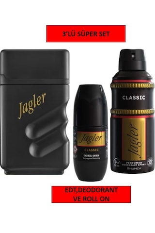 Jagler Classic Erkek Edt 90 Ml+ Erkek Deodorant 150 Ml+ Roll-on Erkek Fresh