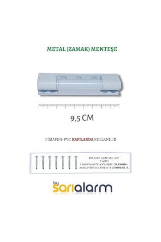 Pvc Pimapen Kapı Menteşesi Beyaz 95mm