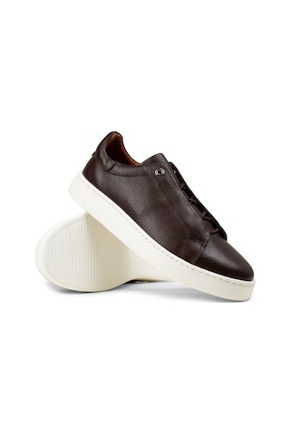 Deery Erkek Hakiki Deri Kahverengi Gizli Bağcıklı Sneaker - 04444mkhve01