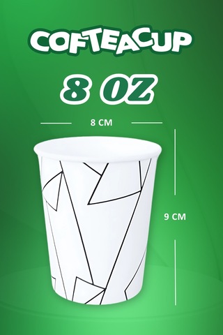 Karton Bardak 100 Adet 8 Oz - 240 Ml 100