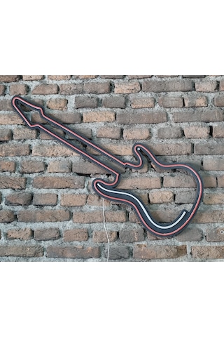 Gitar Neon Ledli Duvar Aydınlatması