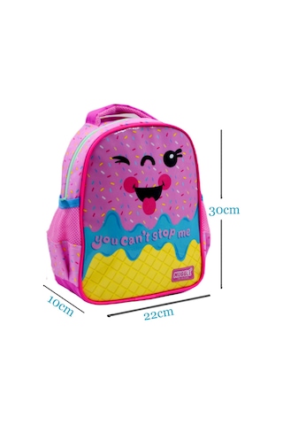 Muggle Tek Bölmeli Pink Ice Cream Anaokulu Sırt Çantası Mu-8676