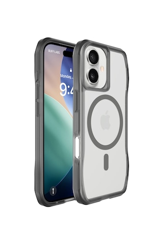Buff Apple Uyumlu iPhone 17 Magsafe Octa Shield Kılıf Koyu Gri