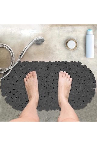 Vantuzlu Banyo Ve Duş Kaydırmazı Duşakabin Küvet Içi Vakumlu Banyo Paspası 34x68 Cm Gri