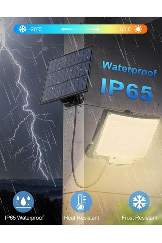 Greentech Güneş Enerjili, Hareket Sensörlü, 228 Boncuk Led Aydınlatma / Gt-sl33 228 Boncuk Led