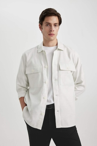 DeFacto Relax Fit Polo Yaka Cep Detaylı Gömlek Ceket B3903AX24SPWT33