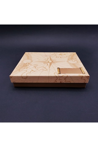 Büro Ev Ofis Hediyesi İçin Tekli Pusula Motifli Prestij Kutu