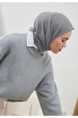 Bambu Kraş Eşarp Tesettür Giyim, Hafif, Rahat, Şık, Yüksek Kalite, Hijab, Scarf, Shawl Gri