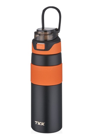 Tkk 600 Ml Siyah Paslanmaz Çelik Kamp Termosu - Çelik Matara - Çocuk Ve Yetişkin