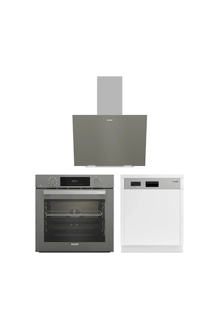 Arçelik AFC 342 G A Fry - ADE 604-1 G - 9252 MI 3'lü Bulaşıklı Inox Ankastre Set