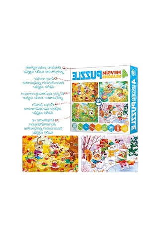 4 Mevsim Temalı Puzzle - Zeka Geliştirici Oyun