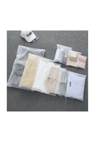 35 X 45 Cm Fermuarlı Buzlu Kargo Poşeti -130mikron 10 Adet Valiz Ve Dolap Içi Düzenleyici Buzlu 10 Adet