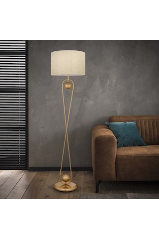 Letta Eskitme Şapkalı Eskitme Modern Tasarım Ayaklı Abajur Lamba Metal Lambader